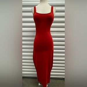 Comfortable red long dress